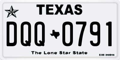 TX license plate DQQ0791