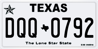 TX license plate DQQ0792