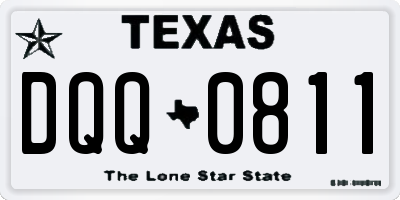 TX license plate DQQ0811