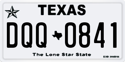 TX license plate DQQ0841