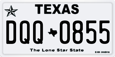 TX license plate DQQ0855