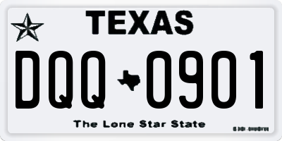 TX license plate DQQ0901