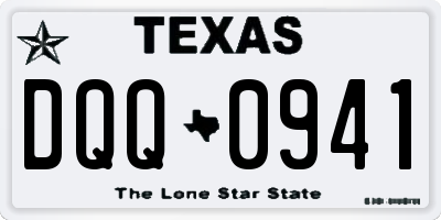 TX license plate DQQ0941
