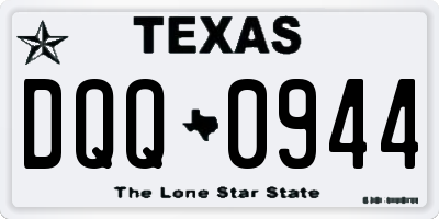 TX license plate DQQ0944