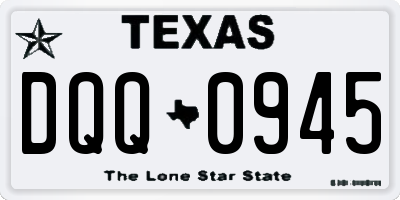 TX license plate DQQ0945