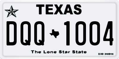 TX license plate DQQ1004