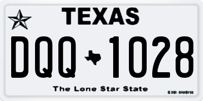 TX license plate DQQ1028