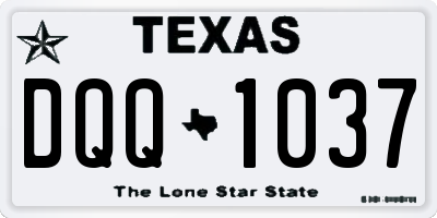 TX license plate DQQ1037