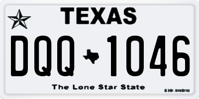 TX license plate DQQ1046