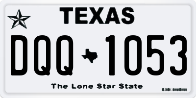 TX license plate DQQ1053