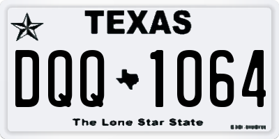 TX license plate DQQ1064