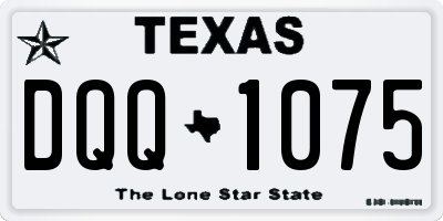 TX license plate DQQ1075