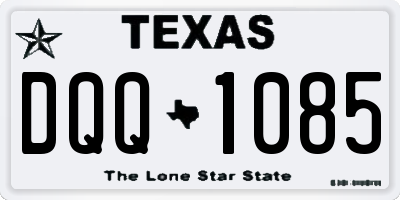 TX license plate DQQ1085