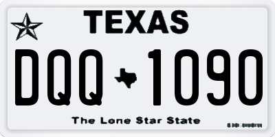 TX license plate DQQ1090