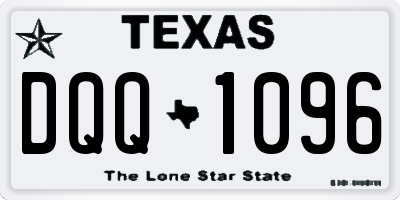 TX license plate DQQ1096