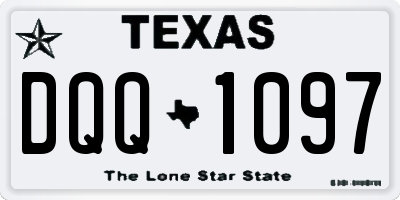 TX license plate DQQ1097