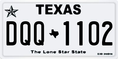 TX license plate DQQ1102