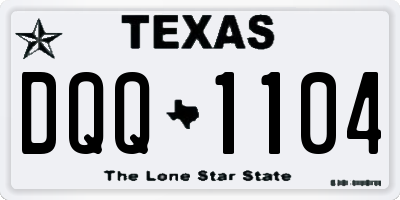 TX license plate DQQ1104