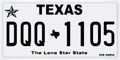 TX license plate DQQ1105