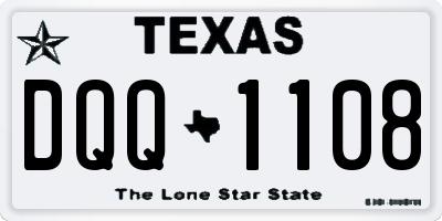 TX license plate DQQ1108