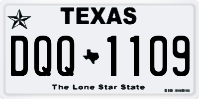 TX license plate DQQ1109