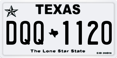 TX license plate DQQ1120