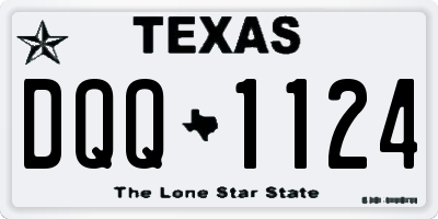 TX license plate DQQ1124