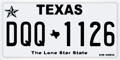 TX license plate DQQ1126