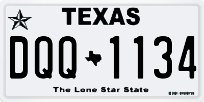 TX license plate DQQ1134