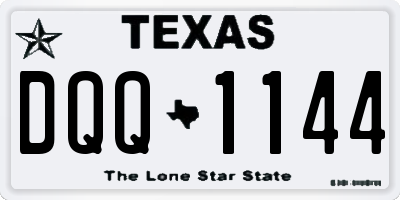 TX license plate DQQ1144