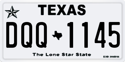 TX license plate DQQ1145