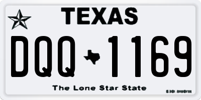 TX license plate DQQ1169