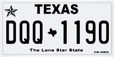 TX license plate DQQ1190