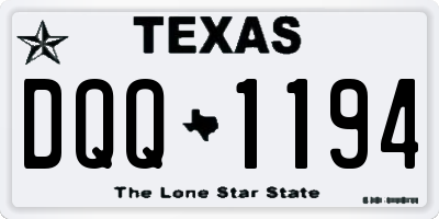 TX license plate DQQ1194