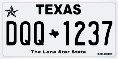 TX license plate DQQ1237