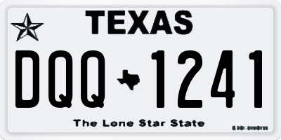 TX license plate DQQ1241