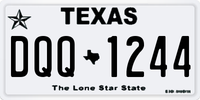 TX license plate DQQ1244
