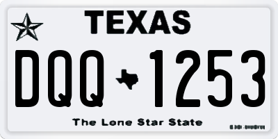 TX license plate DQQ1253