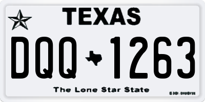 TX license plate DQQ1263