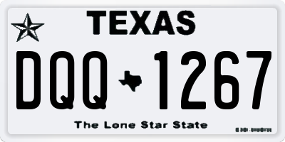 TX license plate DQQ1267