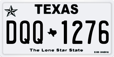 TX license plate DQQ1276