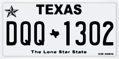 TX license plate DQQ1302