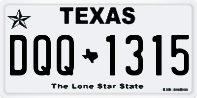 TX license plate DQQ1315