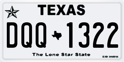 TX license plate DQQ1322