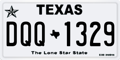 TX license plate DQQ1329