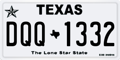 TX license plate DQQ1332