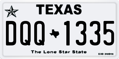 TX license plate DQQ1335