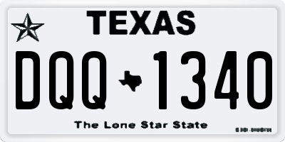 TX license plate DQQ1340