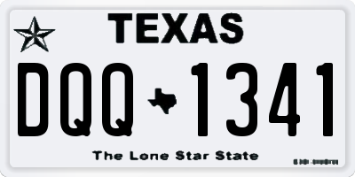 TX license plate DQQ1341