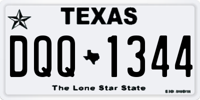 TX license plate DQQ1344